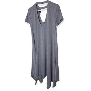 Torrid Gray Casual Dress Swing Sort Sleeve Dress